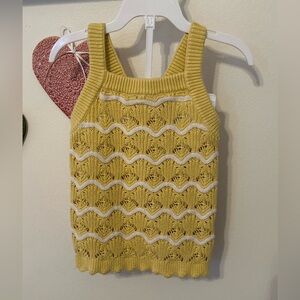 Old Navy Yellow and White top size 3T